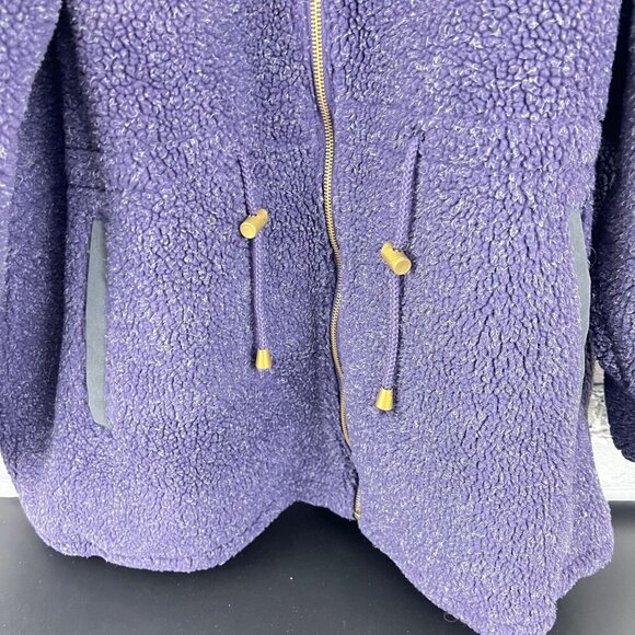 Womens Purple Sherpa Fleece Coat 220 Hickory 2XL Full Zip Polyester Cozy Warm - Picture 6 of 6